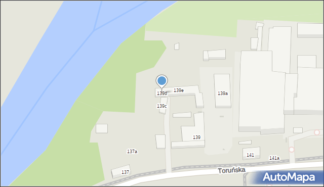Bydgoszcz, Toruńska, 139d, mapa Bydgoszczy