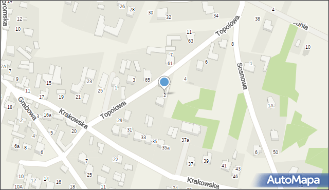 Bydlin, Topolowa, 2, mapa Bydlin