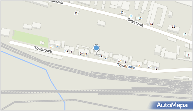 Bytom, Towarowa, 4B, mapa Bytomia