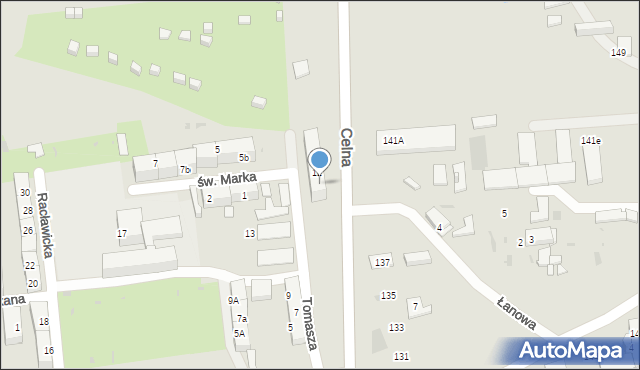 Bytom, Tomasza, 12II, mapa Bytomia