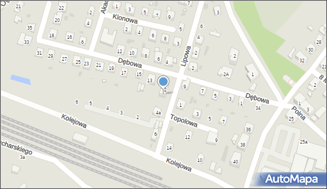 Bytom Odrzański, Topolowa, 4, mapa Bytom Odrzański