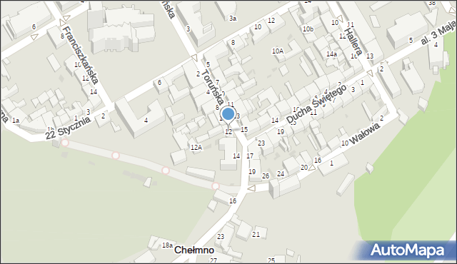 Chełmno, Toruńska, 12, mapa Chełmno