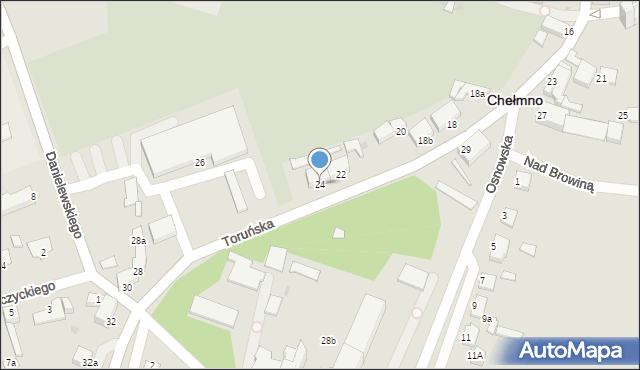 Chełmno, Toruńska, 24, mapa Chełmno