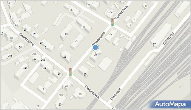 Chojnice, Towarowa, 2a, mapa Chojnic