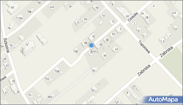 Chudów, Topolowa, 3C, mapa Chudów