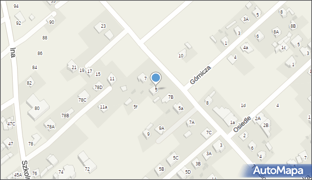 Chudów, Topolowa, 5, mapa Chudów