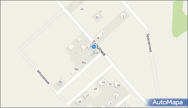 Chudów, Topolowa, 55, mapa Chudów