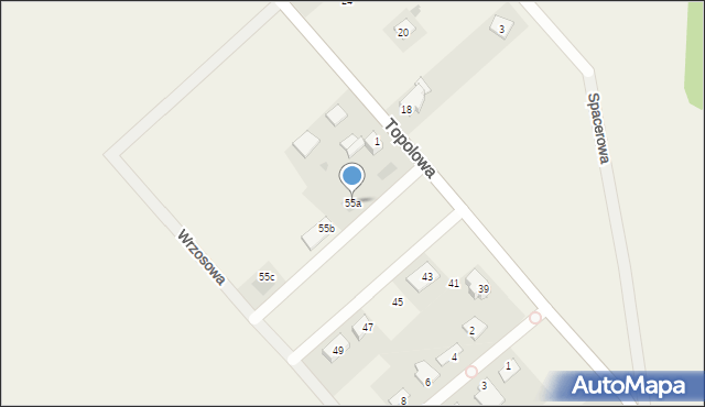 Chudów, Topolowa, 55a, mapa Chudów