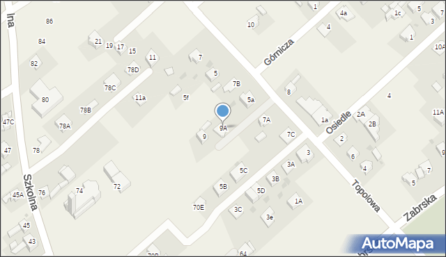 Chudów, Topolowa, 9A, mapa Chudów