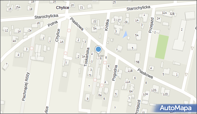 Chylice, Toskańska, 4A, mapa Chylice
