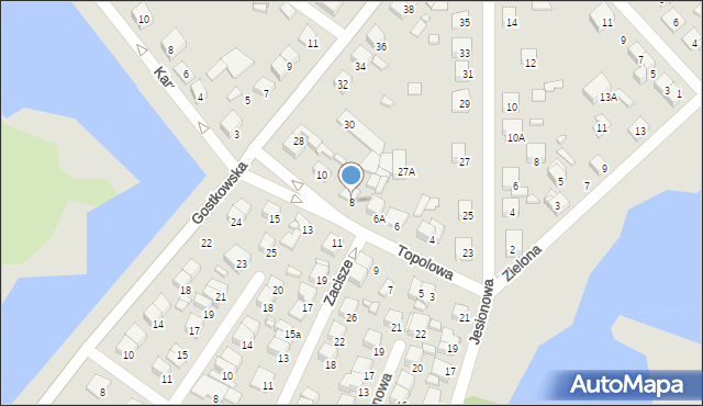 Ciechanów, Topolowa, 8, mapa Ciechanów