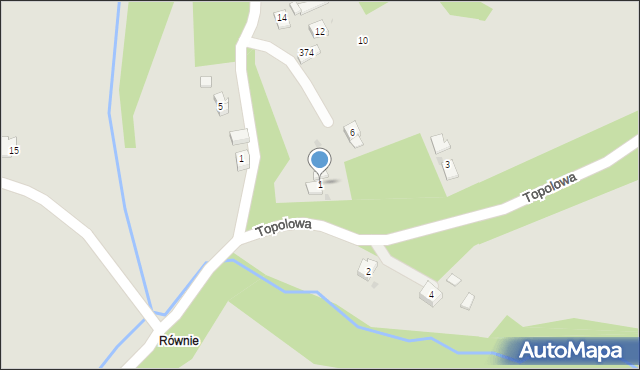 Ciężkowice, Topolowa, 1, mapa Ciężkowice