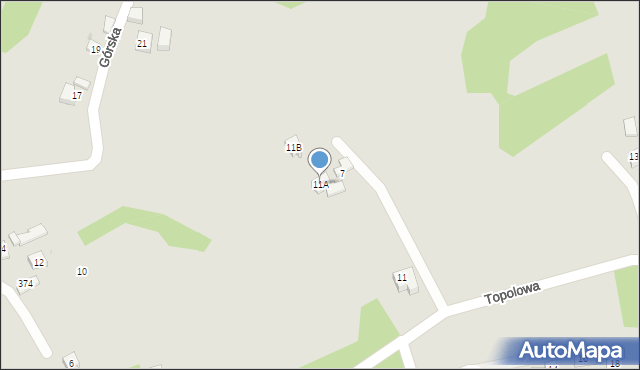 Ciężkowice, Topolowa, 11A, mapa Ciężkowice