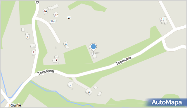 Ciężkowice, Topolowa, 3, mapa Ciężkowice