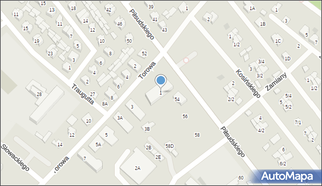 Czarna Białostocka, Torowa, 1, mapa Czarna Białostocka