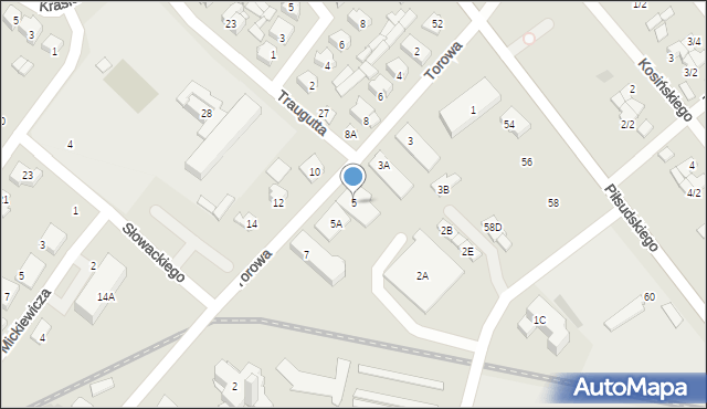 Czarna Białostocka, Torowa, 5, mapa Czarna Białostocka