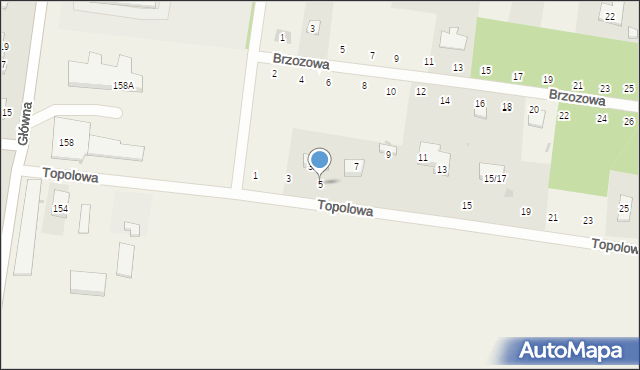 Czarnocin, Topolowa, 5, mapa Czarnocin