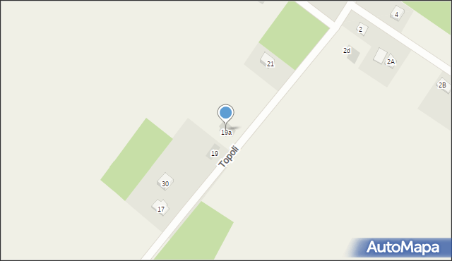 Czarnówka, Topoli, 19a, mapa Czarnówka