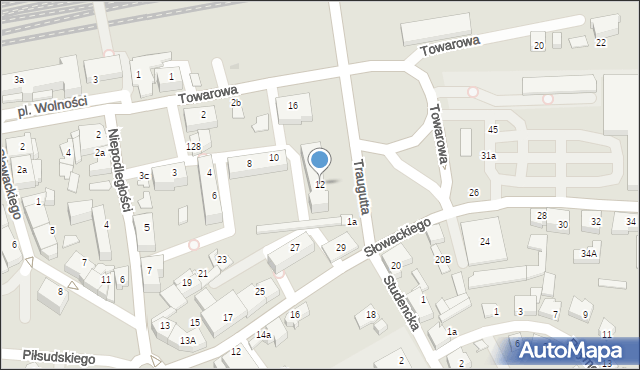 Czechowice-Dziedzice, Towarowa, 12, mapa Czechowic-Dziedzic