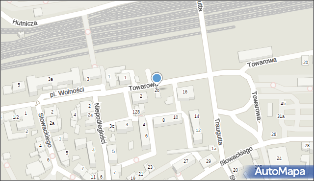 Czechowice-Dziedzice, Towarowa, 2b, mapa Czechowic-Dziedzic