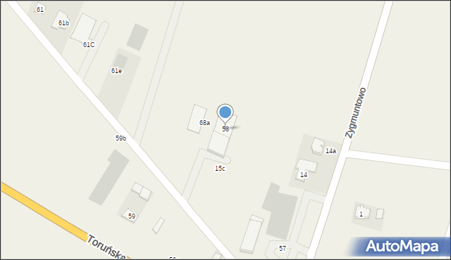 Czernikowo, Toruńska, 58, mapa Czernikowo