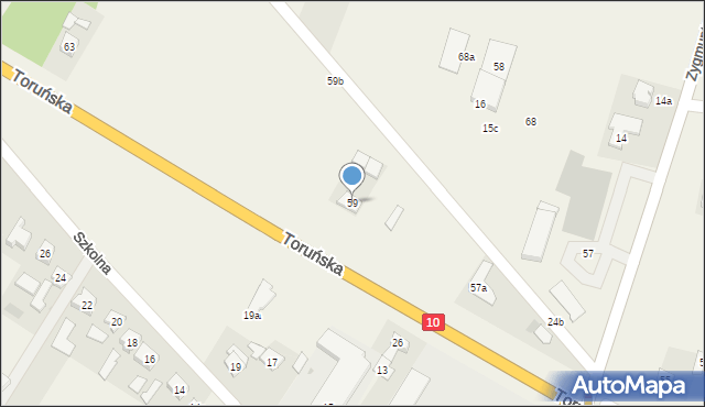 Czernikowo, Toruńska, 59, mapa Czernikowo