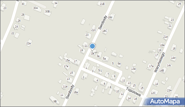 Czerwionka-Leszczyny, Topolowa, 1a, mapa Czerwionka-Leszczyny