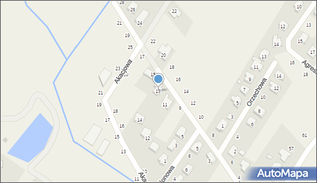 Dąbrowa, Topolowa, 13, mapa Dąbrowa