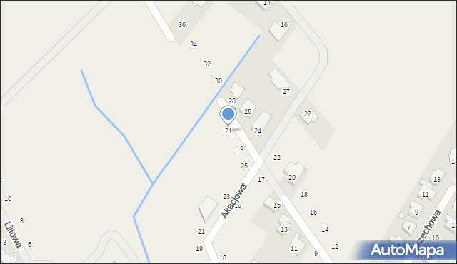 Dąbrowa, Topolowa, 21, mapa Dąbrowa