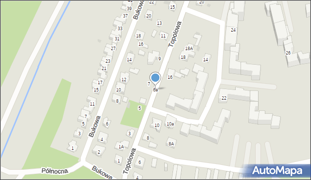 Dąbrowa Górnicza, Topolowa, 6a, mapa Dąbrowa Górnicza