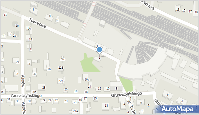 Dąbrowa Górnicza, Towarowa, 1, mapa Dąbrowa Górnicza