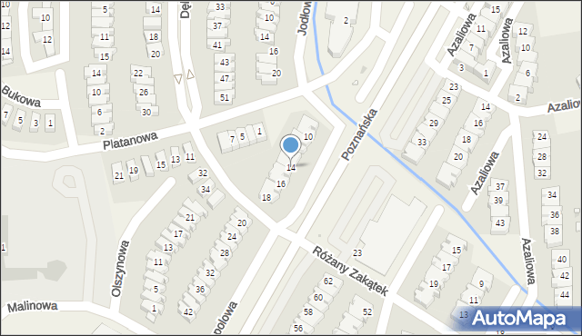 Dąbrówka, Topolowa, 14, mapa Dąbrówka