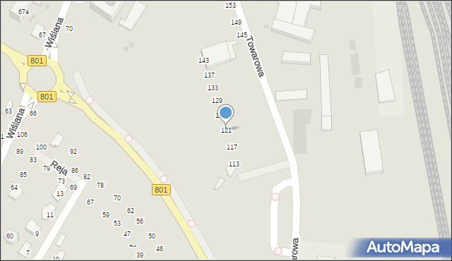 Dęblin, Towarowa, 121, mapa Dęblin