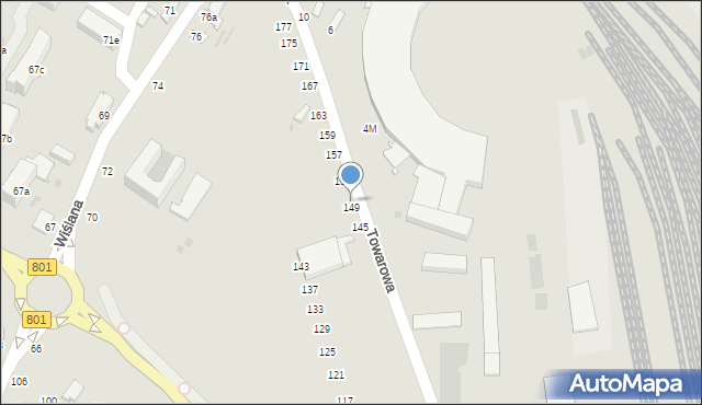 Dęblin, Towarowa, 151, mapa Dęblin