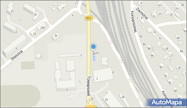 Dęblin, Towarowa, 2d, mapa Dęblin