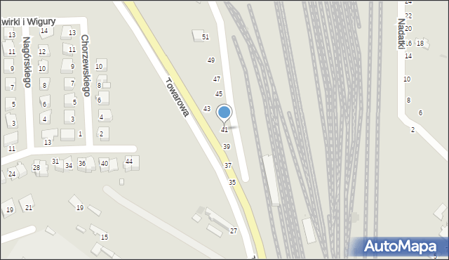 Dęblin, Towarowa, 41, mapa Dęblin