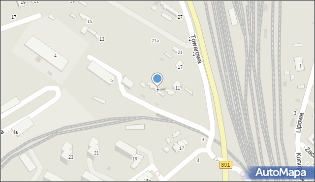 Dęblin, Towarowa, 7, mapa Dęblin