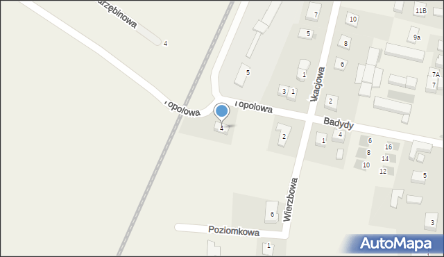 Domasław, Topolowa, 4, mapa Domasław
