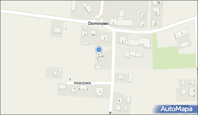 Dominowo, Topolowa, 2, mapa Dominowo