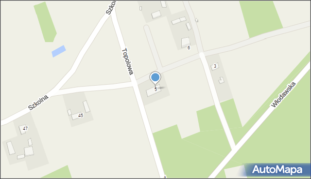 Dubeczno, Topolowa, 5, mapa Dubeczno