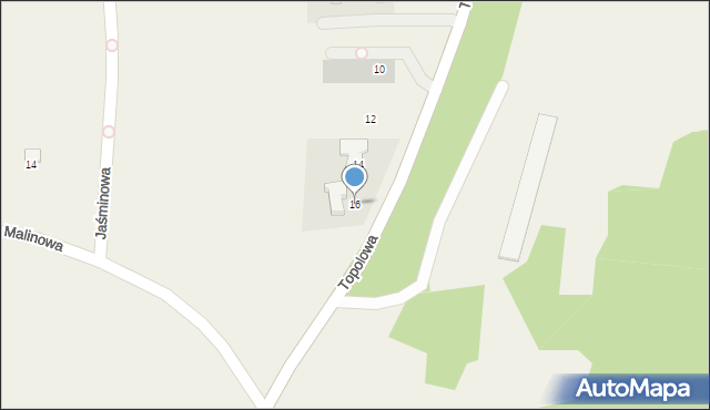 Dys, Topolowa, 16, mapa Dys