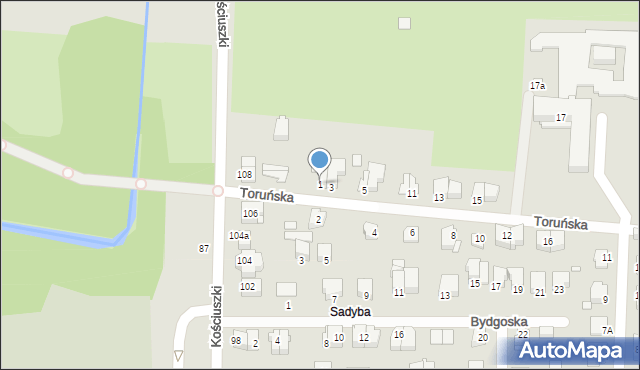 Elbląg, Toruńska, 1, mapa Elbląga