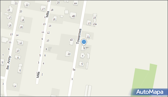 Gałków Mały, Towarowa, 9, mapa Gałków Mały