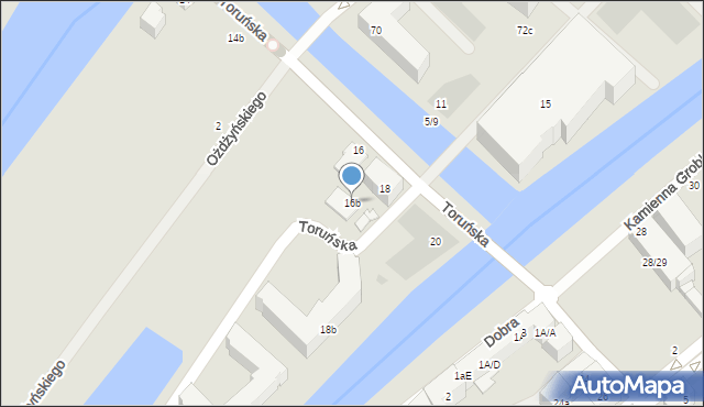 Gdańsk, Toruńska, 16b, mapa Gdańska