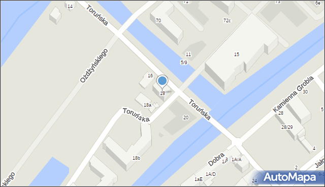 Gdańsk, Toruńska, 18, mapa Gdańska
