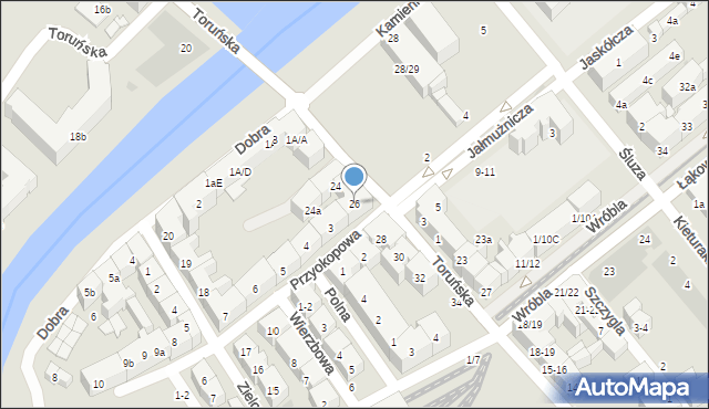 Gdańsk, Toruńska, 26, mapa Gdańska