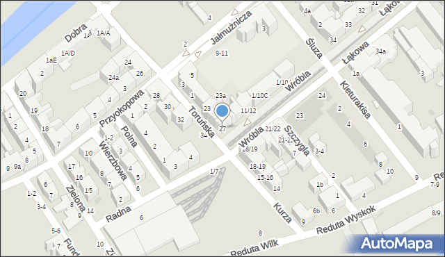 Gdańsk, Toruńska, 27, mapa Gdańska