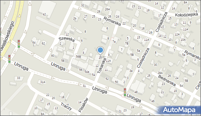 Gdynia, Tokarska, 10, mapa Gdyni