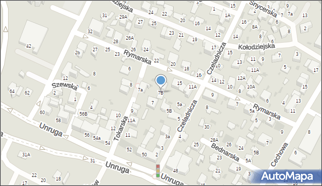 Gdynia, Tokarska, 7B, mapa Gdyni