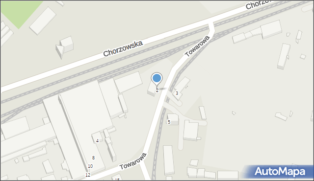 Gliwice, Towarowa, 2, mapa Gliwic
